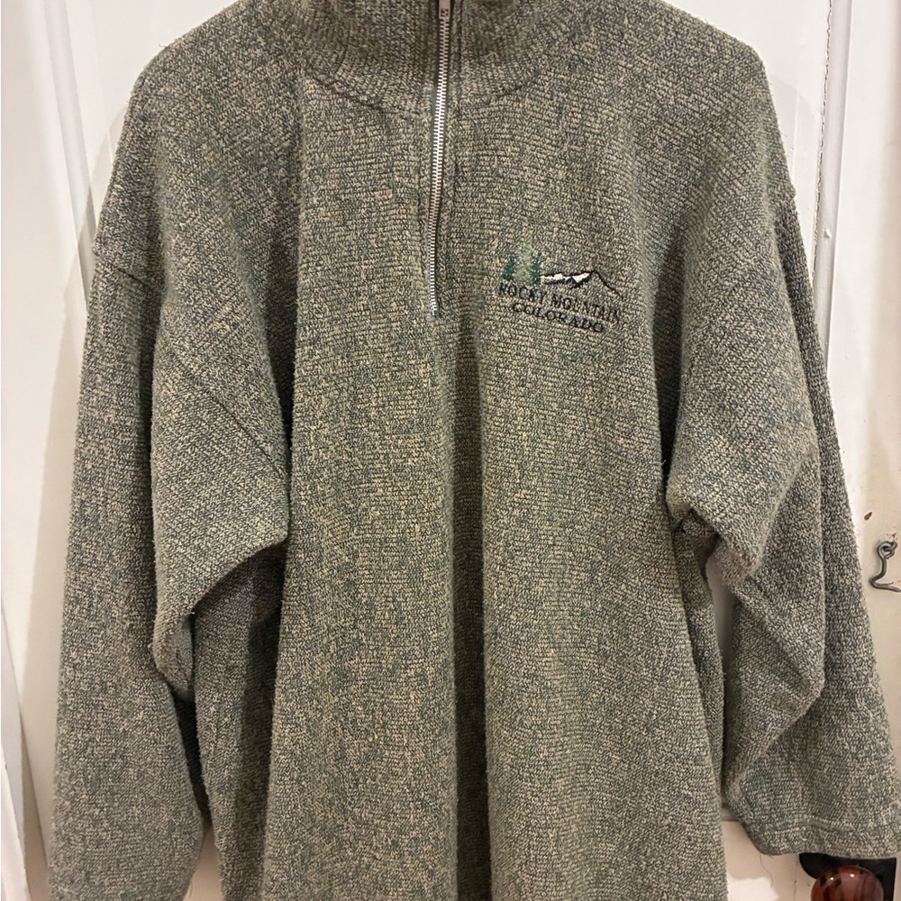 Exist Olive Zip-Up Sweater